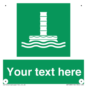 Custom sign safe condition Evacuation chute 